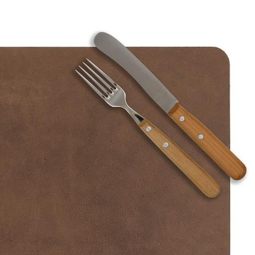 Bild von Tischset aus Bio-Leder im rustikalen Vintage-Look von Wunschleder